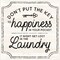 Laundry Art II-Key to Happiness by Tara Reed 12" x 12" Canvas Wall Art
